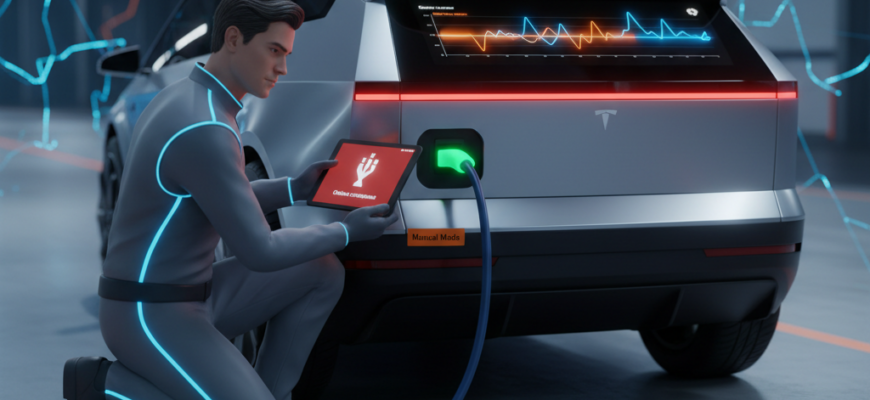 Гибридная автоматизация зарядки: как Tesla Cybercab ищет баланс между автономией и эффективностью